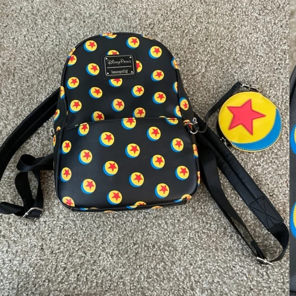 Disney parks pixar ball mini loungefly backpack and attached coin purse Disneyparks Loungefly Pixar Toy Story Luxo Ball Mini  main image 3